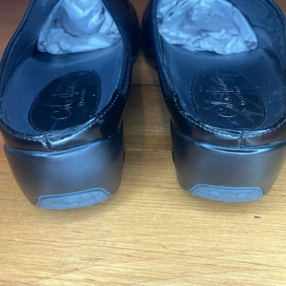 Cole Haan Mule Wedge Patent Leather Split Toe Slip-on Air Cushioning Black 7.5B - Picture 4 of 7
